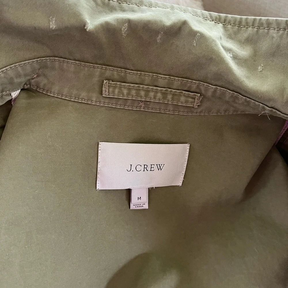 J crew size M distressed green jacket - Picture 3 of 7
